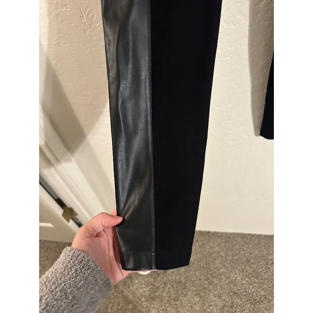 Y Cabi Black Moto Faux Leather Skinny “Bexley” Leggings - Picture 4 of 10